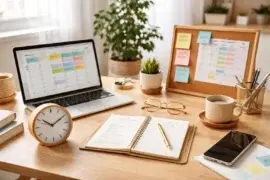 Cum sa iti organizezi eficient timpul lucrand de acasa