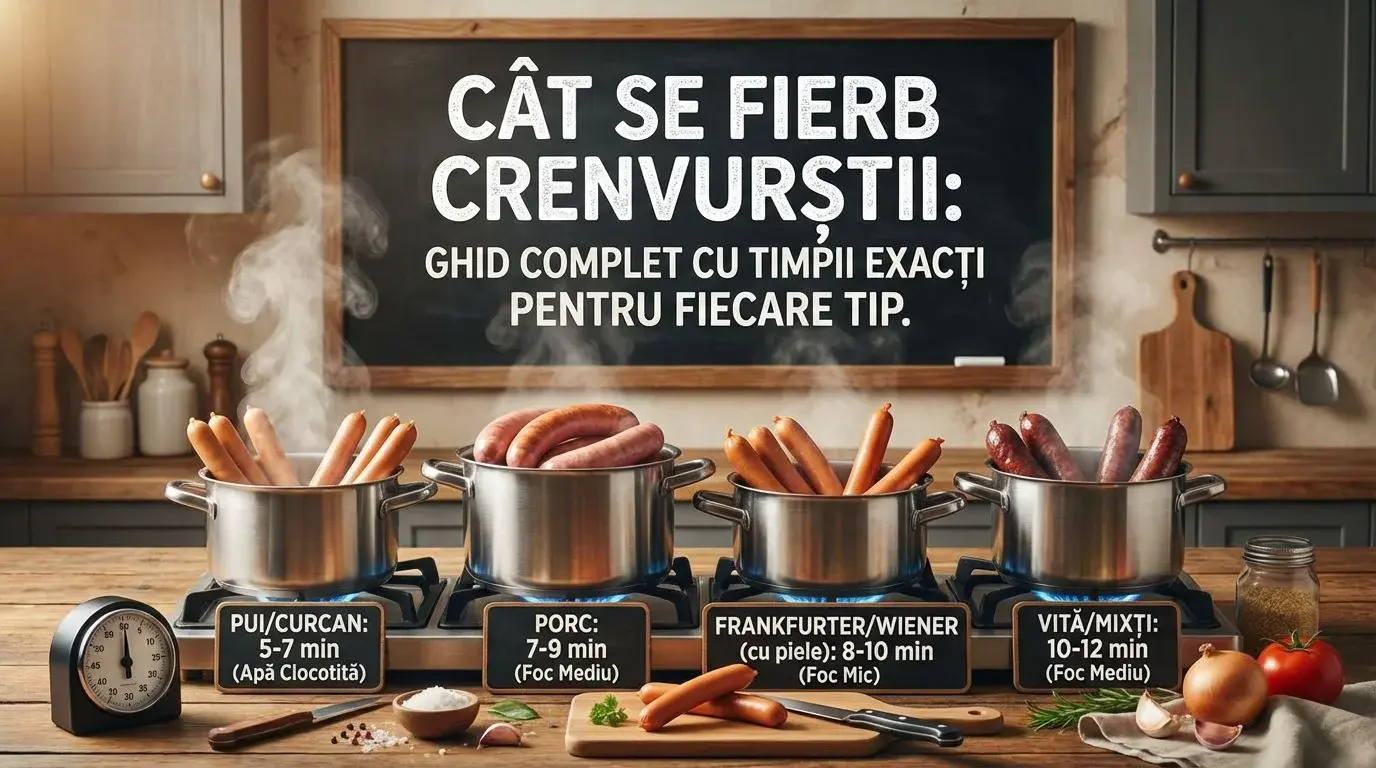 Cât se Fierb Crenvurștii: Ghid Complet cu Timpii Exacți pentru Fiecare Tip