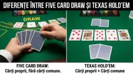 Diferențe Între Five Card Draw și Texas Hold'em